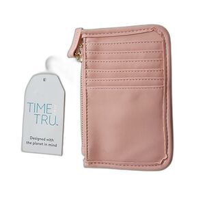 Time and Tru Card Holder Coin Purse Wallet Pink